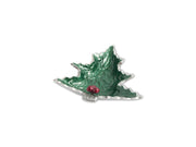 Holly Sprig 6.25" Petite Tree Bowl Emerald