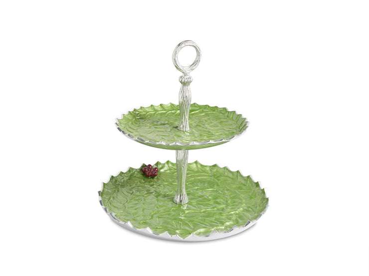 Holly Sprig 11.5" Two-Tiered Server Mojito