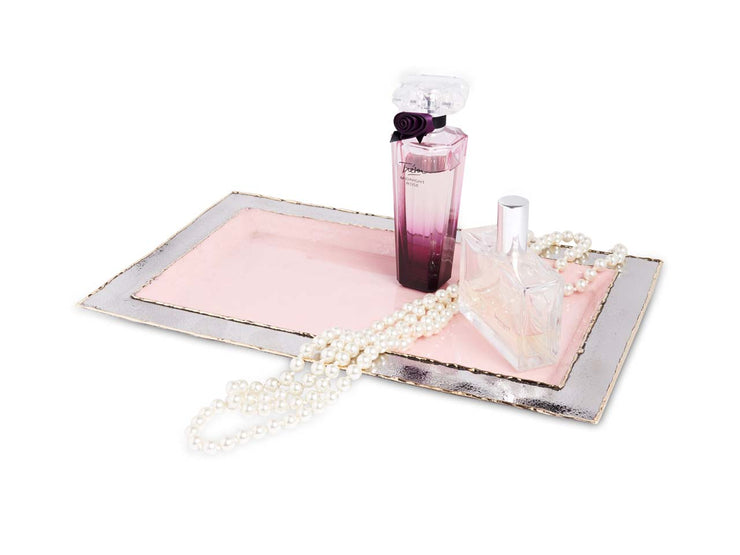 Cascade 12" Vanity Tray Pink Lace