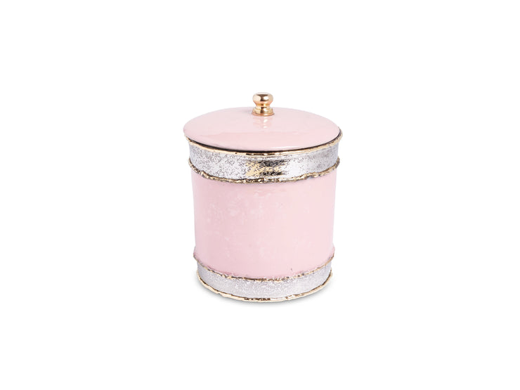 Cascade 5.5" Covered Canister Pink Lace