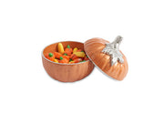 Pumpkin 5" Covered Bowl Spice
