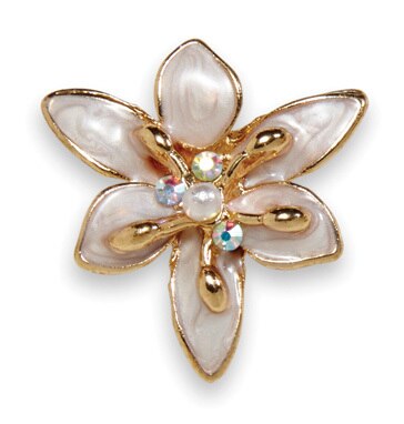 Lily Blossom Earring Gold Snow