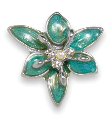 Lily Blossom Earring Silver Turquoise