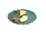 Holly Sprig 13" Round Platter Emerald